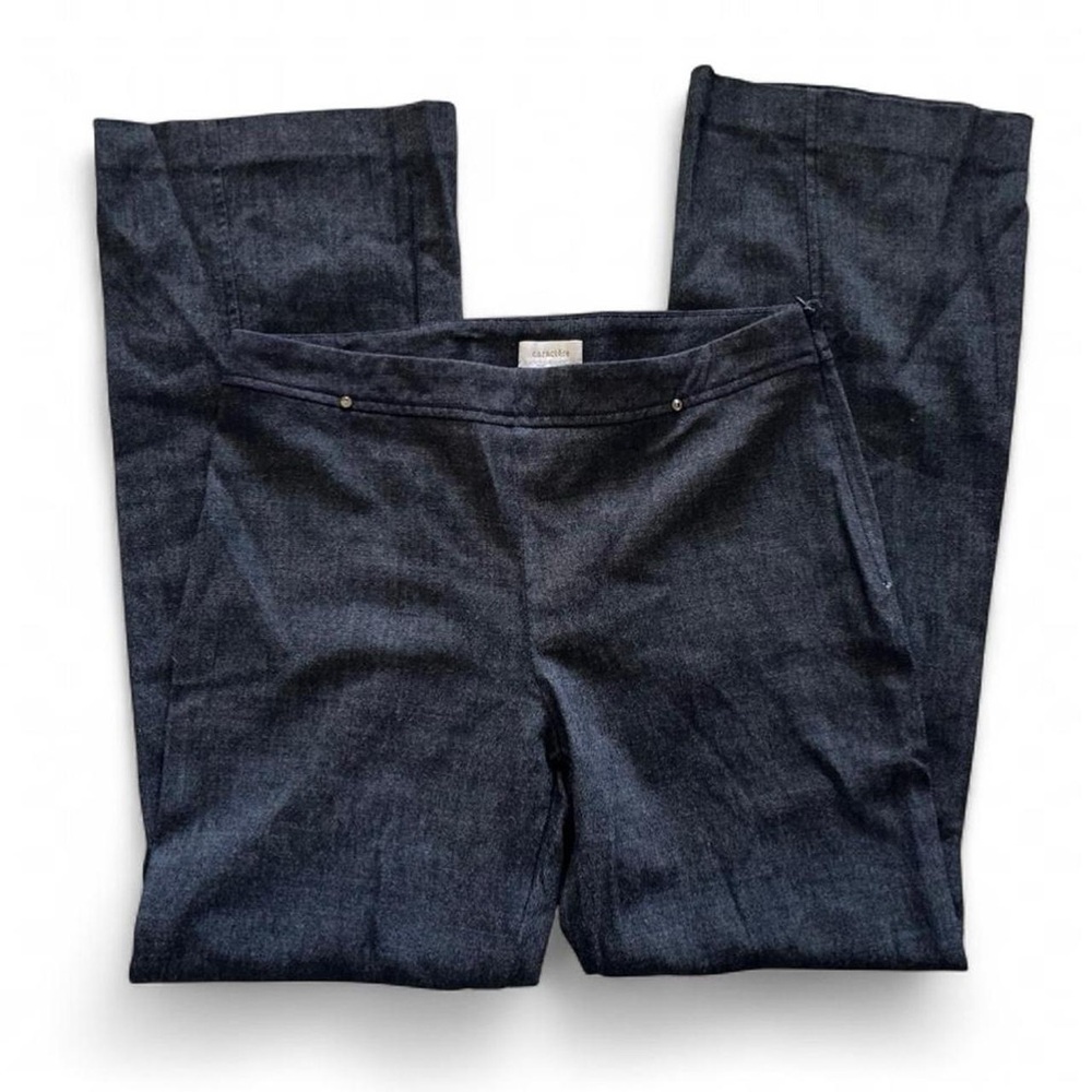 Caractere designer Italian Wool Blend Kick Flare Trousers